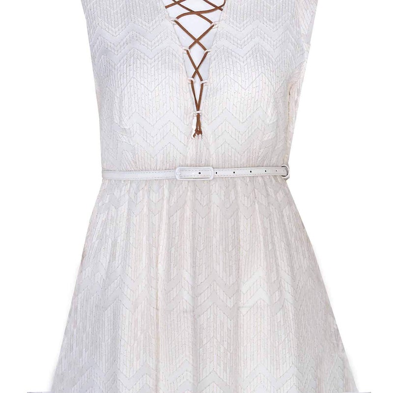 Selighting Women's Solid Color Faux Leather Skinny Belts for Dresses (One Size, White) - Image 1